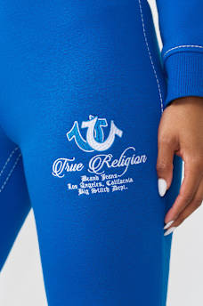 EMBROIDERED MID RISE BIG T BOOTCUT SWEATPANT, image 6