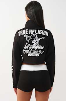 SPORTY CRYSTAL HALF-ZIP PULLOVER SWEATSHIRT, image 5