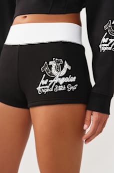 CONTRAST SPORTY BOOTY SHORT, image 1