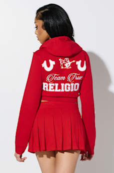 SUDADERA CON CAPUCHA Y CIERRE BORDADA, image 2