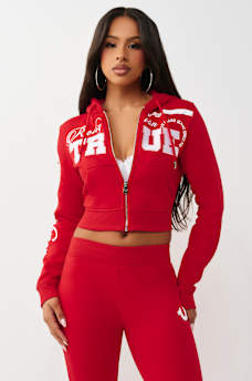 SUDADERA CON CAPUCHA Y CIERRE BORDADA, image 4