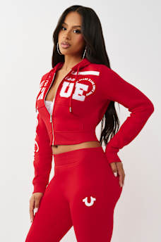 SUDADERA CON CAPUCHA Y CIERRE BORDADA, image 6