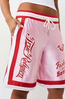 SPORTY CONTRAST BASKETBALL SHORT, image 2