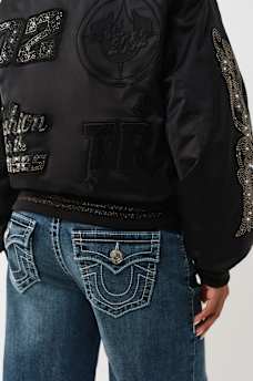 CRYSTAL LOGO NYLON BOMBER JACKET, image 6