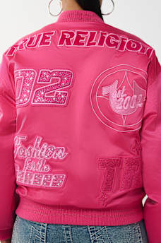 CRYSTAL LOGO NYLON BOMBER JACKET, image 3