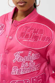 CRYSTAL LOGO NYLON BOMBER JACKET, image 7