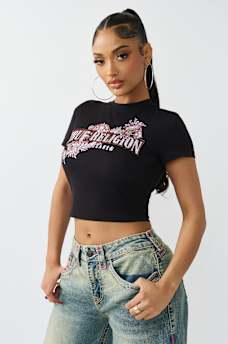 CRYSTAL SNAKE BABY TEE, image 4