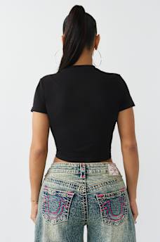 CRYSTAL SNAKE BABY TEE, image 6