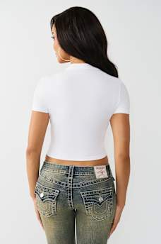 CRYSTAL SNAKE BABY TEE, image 5