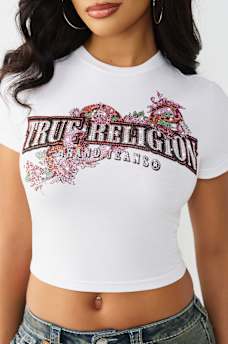 CRYSTAL SNAKE BABY TEE, image 1