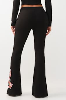 MID RISE WAFFLE KNIT FLARED PANT, image 5