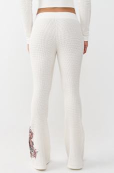 PANTALONES ACAMPANADOS DE TEJIDO CUADRICULADO DE TIRO MEDIO, image 6