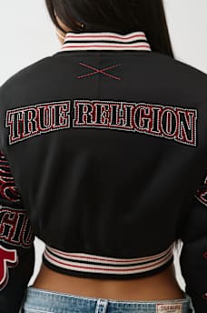 EMBROIDERED CROPPED BOMBER JACKET , image 2