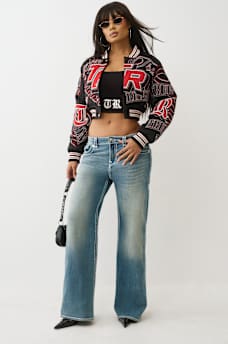EMBROIDERED CROPPED BOMBER JACKET , image 4