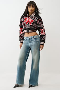 EMBROIDERED CROPPED BOMBER JACKET , image 5