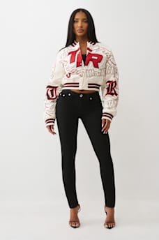 EMBROIDERED CROPPED BOMBER JACKET , image 4
