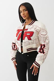 EMBROIDERED CROPPED BOMBER JACKET , image 6