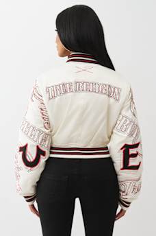 EMBROIDERED CROPPED BOMBER JACKET , image 7