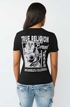 CRYSTAL BUDDHA V-NECK TEE, image 5