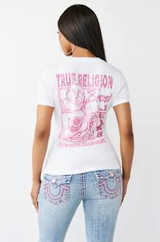 CRYSTAL BUDDHA V-NECK TEE, image 6