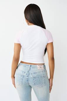 CONTRAST RAGLAN BABY TEE, image 5