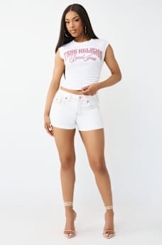 CAMISETA PEQUE&Ntilde;A CON LATERAL FRUNCIDO Y CRISTALES, image 4