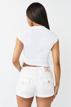 CAMISETA PEQUE&Ntilde;A CON LATERAL FRUNCIDO Y CRISTALES, image 6