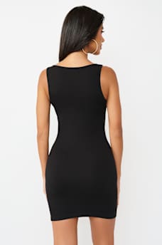 MINIVESTIDO SIN COSTURAS CON CORDONES Y CRISTALES, image 4