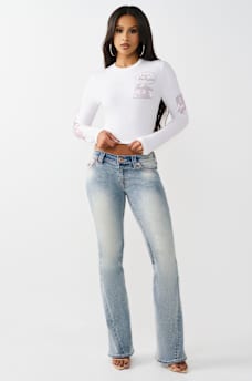 CRYSTAL SPORTY LONG SLEEVE BABY TEE, image 5