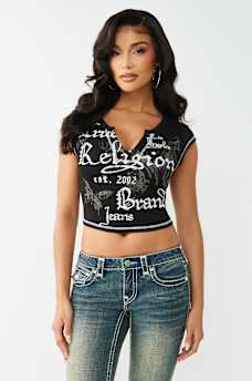 CAMISETA CON CUELLO EN V, image 2