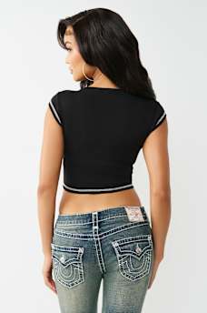 CAMISETA CON CUELLO EN V, image 5