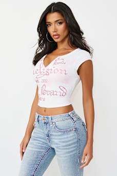 V-NOTCH RIBBED TEE, image 3