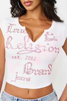 V-NOTCH RIBBED TEE, image 1