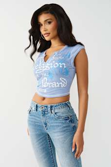 V-NOTCH RIBBED TEE, image 3