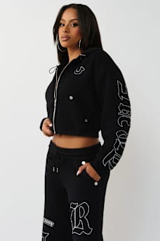 BIG T APPLIQU&Eacute; RELAXED ZIP HOODIE, image 5