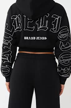 BIG T APPLIQU&Eacute; RELAXED ZIP HOODIE, image 1