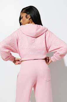 BIG T APPLIQU&Eacute; RELAXED ZIP HOODIE, image 2