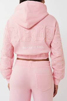 BIG T APPLIQU&Eacute; RELAXED ZIP HOODIE, image 5