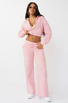 BIG T APPLIQU&Eacute; RELAXED ZIP HOODIE, image 6