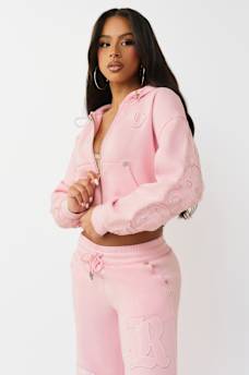 BIG T APPLIQU&Eacute; RELAXED ZIP HOODIE, image 7