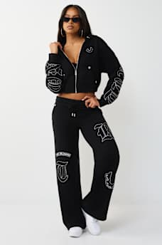 LOGO APPLIQU&Eacute; WIDE LEG SWEATPANT, image 2