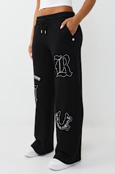 LOGO APPLIQU&Eacute; WIDE LEG SWEATPANT, image 3