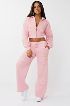 LOGO APPLIQU&Eacute; WIDE LEG SWEATPANT, image 4