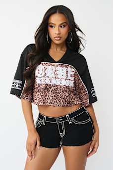 CRYSTAL LEOPARD JERSEY TOP, image 2