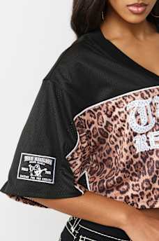 CRYSTAL LEOPARD JERSEY TOP, image 5