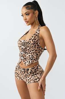 SCOOP NECK HALTER CORSET TOP, image 6