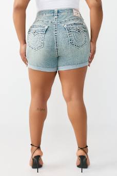 PLUS JENNIE MID RISE SUPER T FLAP CURVY SHORT, image 5