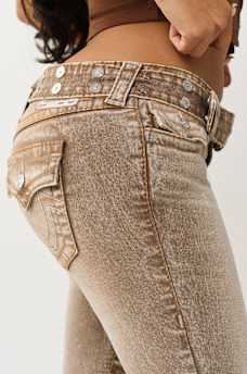 JOEY LOW RISE BELTED BIG T FLARE JEAN, image 6