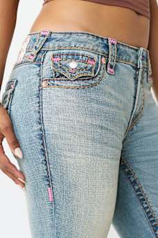 BECCA MID RISE SUPER T FLAP BOOTCUT JEAN, image 7