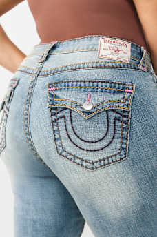 PLUS BECCA MID RISE SUPER T FLAP BOOTCUT JEAN, image 1